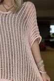 Made in Italy Fisherman Layering Knit Rose
